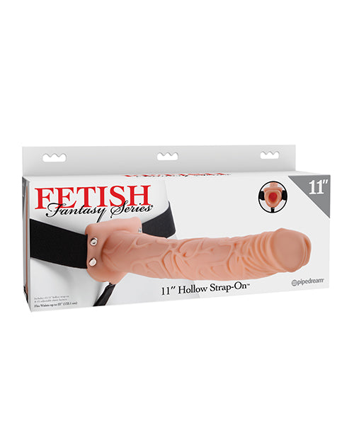 Fetish Fantasy Series Strap-On hollow 11-inch dildo realistic balls adjustable harness for increased confidence and couples pleasure