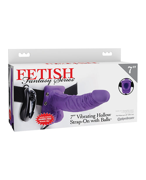 Fetish Fantasy Series Strap-On 7-inch Vibrating Hollow Design Adjustable Harness for Enhanced Intimacy