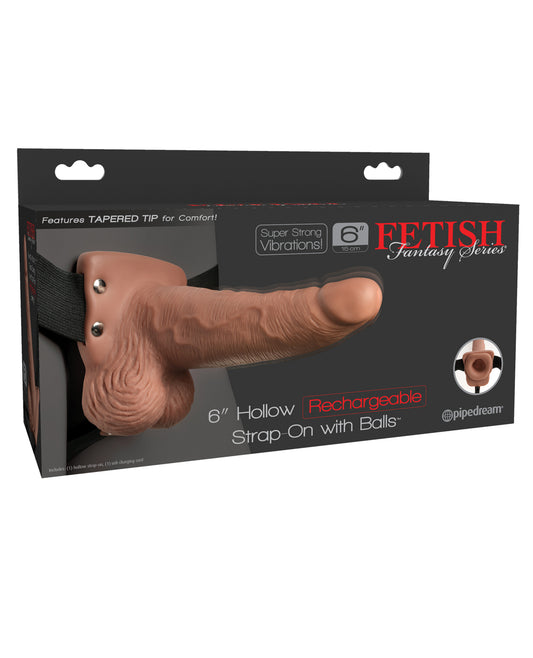 Fetish Fantasy Series Strap On Realistic 7-inch Hollow Dildo Adjustable Harness for Couples Intimacy