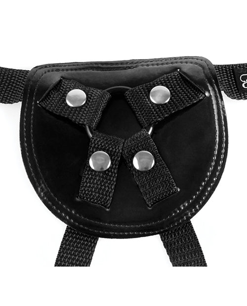 Adjustable Stay-Put Neoprene Strap-On Harness with Interchangeable O-Rings