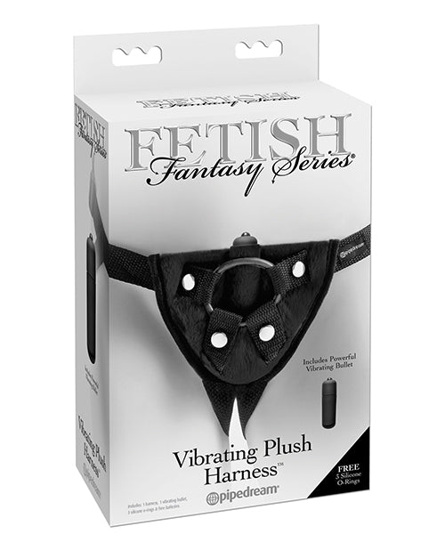 Fetish Fantasy Series Strap-On Harness Soft Plush Vibrating Wireless Bullet Adjustable Fit for Comfortable and Secure Play