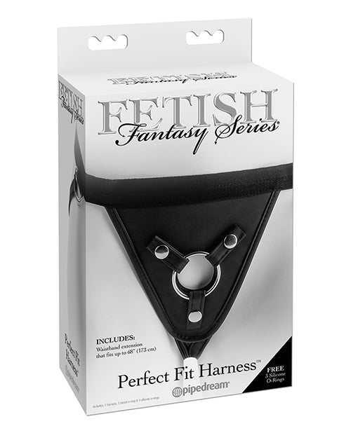 Fetish Fantasy Series Strap On Harness Soft Nylon Adjustable Straps Three Silicone O-Rings for Comfortable Versatile Fit