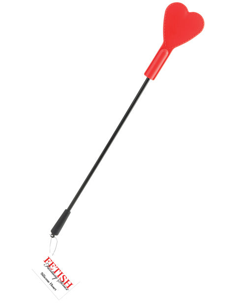 Fetish Fantasy Series Bondage Flapper Silicone Heart Shape Red Paddle for Playful Impact and Romantic Impressions
