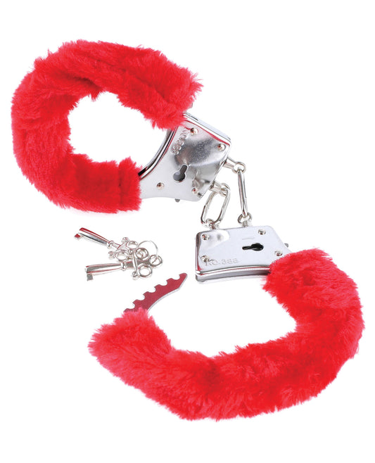 Beginner Furry Cuffs in Red with Plush Soft Lining