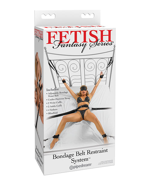 Fetish Fantasy Series Bondage Belt Restraint System with Adjustable Cuffs for Bedroom Restraint Play
