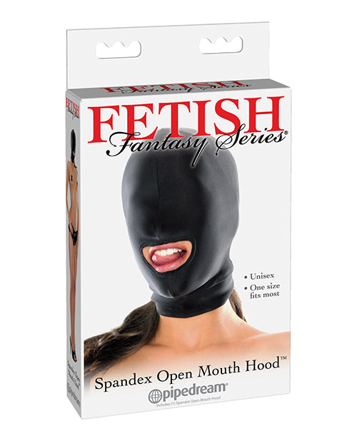 Fetish Fantasy Series Spandex Open Mouth Hood for Bondage Restraint