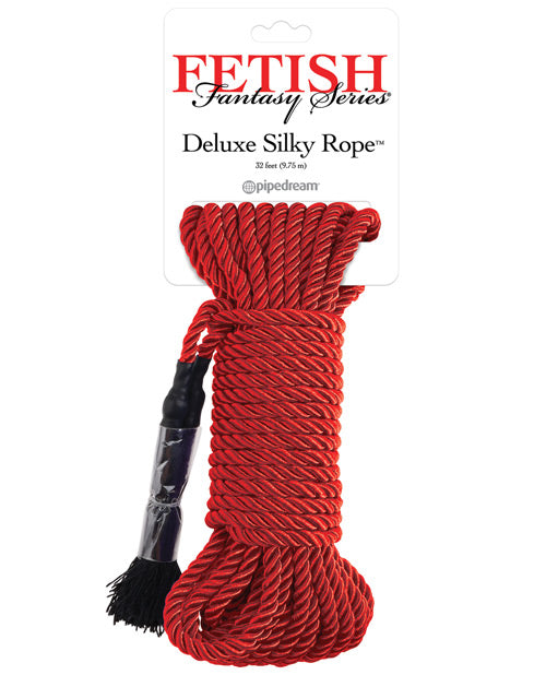 Fetish Fantasy Series Bondage Rope Soft Silky Durable Red for Japanese-Style Shibari and Secure Restraint