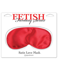 Fetish Fantasy Series Bondage Blindfold Satin Red with Elastic Strap for Sensory Play and Intimacy