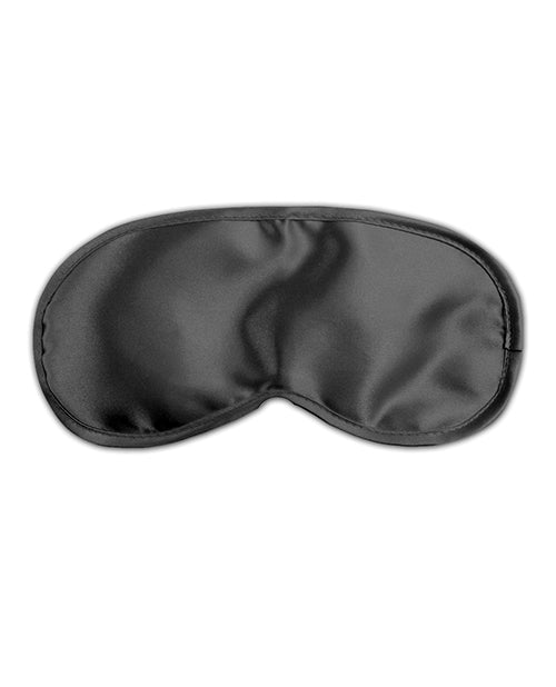 Classic Black Satin Blindfold with Adjustable Strap