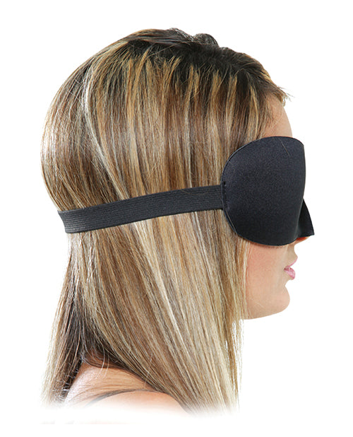 Deluxe Fantasy Love Mask Black - Plush Padded Neoprene Blindfold