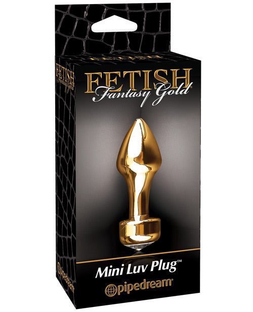 Fetish Fantasy Gold Anal Plug Anodized Metal Crystal Base for Comfortable Beginner Temperature Play