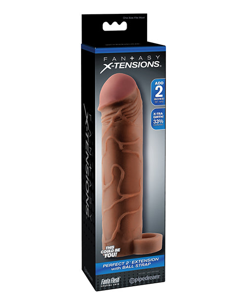 Fantasy X-tensions Penis Extension Fanta Flesh 2-Inch Ball Strap for Enhanced Performance and Added Length