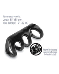 Vibrating Power Cage Penis Enhancer with Stretch Rings and Micro Vibe