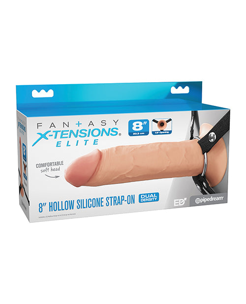 Fantasy X-Tensions Strap On Dual Density Hollow Silicone with Adjustable Nylon Harness for Enhanced Support and Intimate Comfort