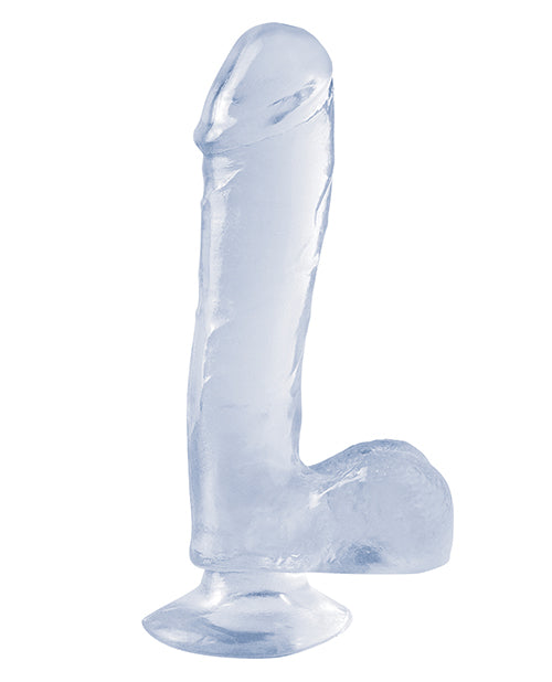 Clear 7.5 Inch Dong with Suction Cup – Flexible, Body-Safe Dildo