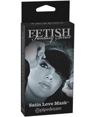 Fetish Fantasy Satin Love Mask Blindfold with Elastic Strap for Sensory Play and Intimate Restraint