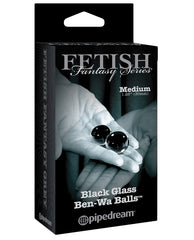 Fetish Fantasy Limited Edition Stimulators Black Glass Ben-Wa Balls with Durable Borosilicate Material for Kegel Exercise and Intimate Stimulation