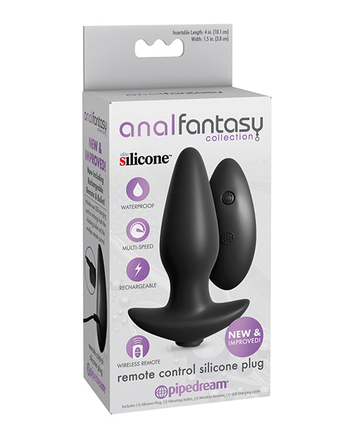 Anal Fantasy Collection Anal Plug with Wireless Remote and 10 Vibration Functions for Powerful Stimulation