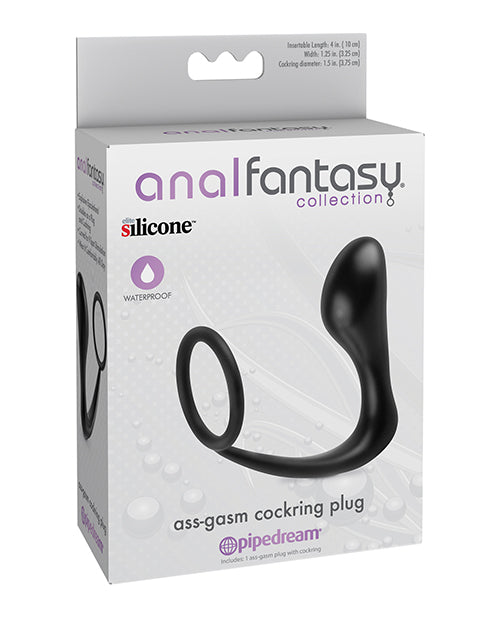 Anal Fantasy Collection anal product silicone cockring plug with ergonomic shape for enhanced pleasure and performance