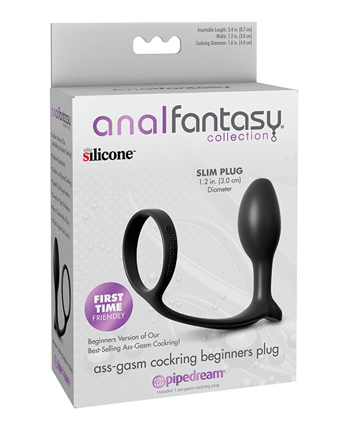 Anal Fantasy Collection Anal Plug Silicone Cock Ring Prostate Massager for Enhanced Stimulation