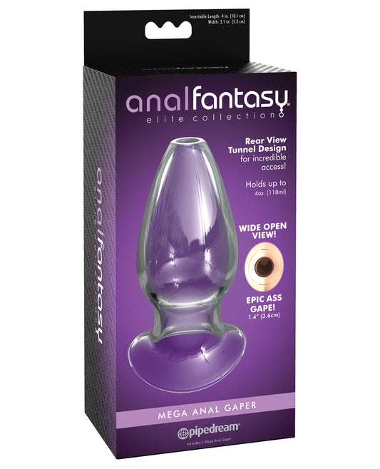 Anal Fantasy Elite Collection Anal Glass Gaper with Open-Ended Design and Borosilicate Glass for Advanced Sensation and Visibility