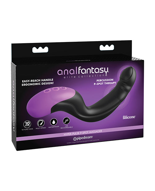 Anal Fantasy Elite Collection Anal Massager Ergonomic Silicone Hyper-Pulse Design for Powerful Prostate Stimulation