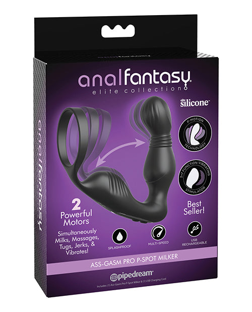 Anal Fantasy Elite Collection anal product with vibrating prostate massager and c-ring for advanced P-spot stimulation and enhanced pleasure