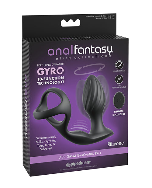 Anal Fantasy Elite Ass-Gasm Gyro-Milk Pro Prostate Massager with Automated Milking
