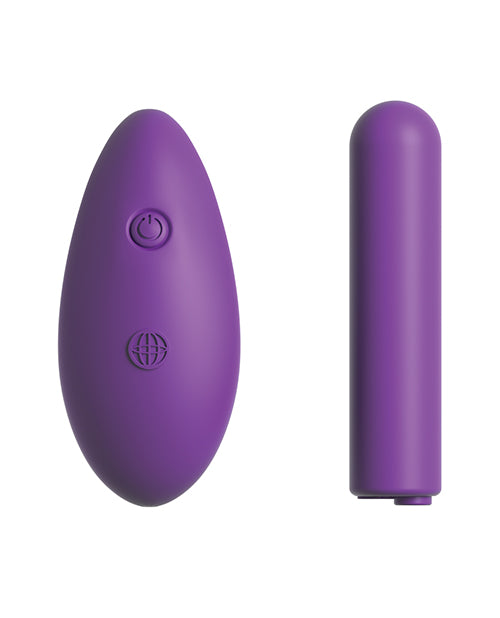 Fantasy For Her Vibrating Crotchless Panty with Remote and Mesh Design - Purple