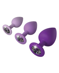 Purple Anal Trainer Set with Jewel Bases for Beginner to Advanced Play