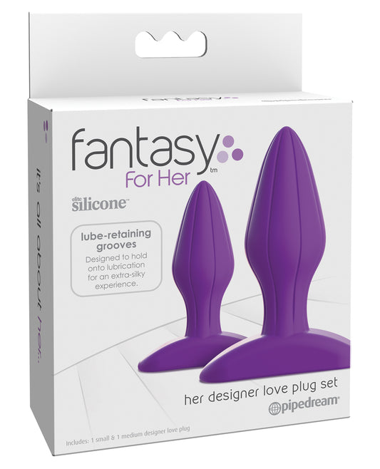 Fantasy For Her Anal Plug Set with Grooved Silicone Design and Flexible Sizes for Comfortable, Enhanced Intimate Play