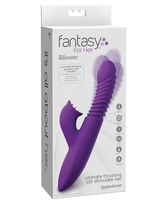 Fantasy For Her Vibrator with Thrusting, Gyration, and Warming Feature for Targeted Clitoral and Internal Stimulation