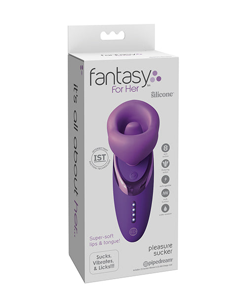 Fantasy For Her Stimulator Purple Pleasure Sucker 7 Functions Silicone Design for Sensual Stimulation