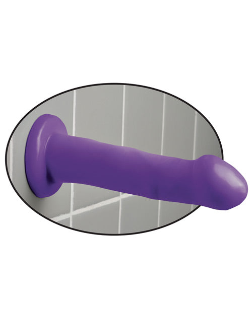 6-Inch Purple Dildo with Curved Shaft and Suction Base