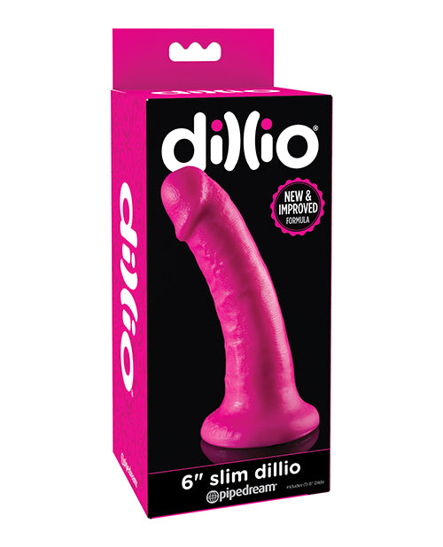 Dillio Dildo Slim Pink Suction Cup Flexible Shaft for Beginner-Friendly Versatile Pleasure