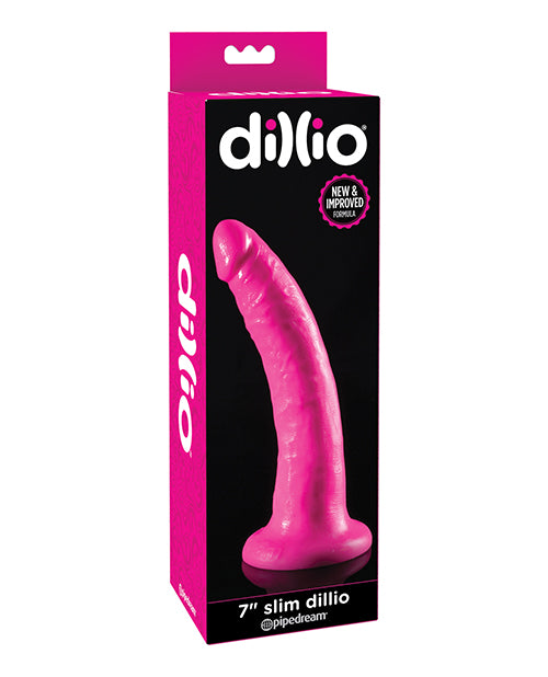 Dillio Dongs & Dildos 7-Inch Slim Dillio with Curved Design and Suction Base for Versatile Pleasure