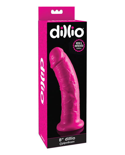 Dillio Dildo Realistic 8-Inch with Flexible Shaft and Suction Cup Base for Versatile Adult Play