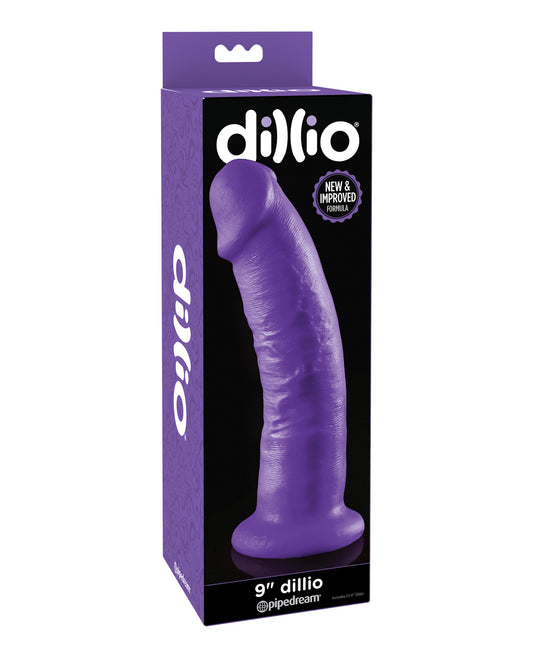 Dillio Dildo Realistic 9-Inch Flexible Suction Cup Base for Versatile Pleasure