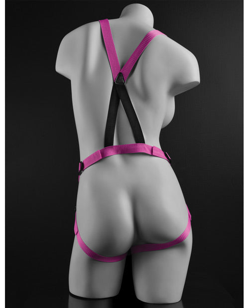 Dillio Pink Strap-On Suspender Harness Set with 7-Inch Dillio Slim Dildo
