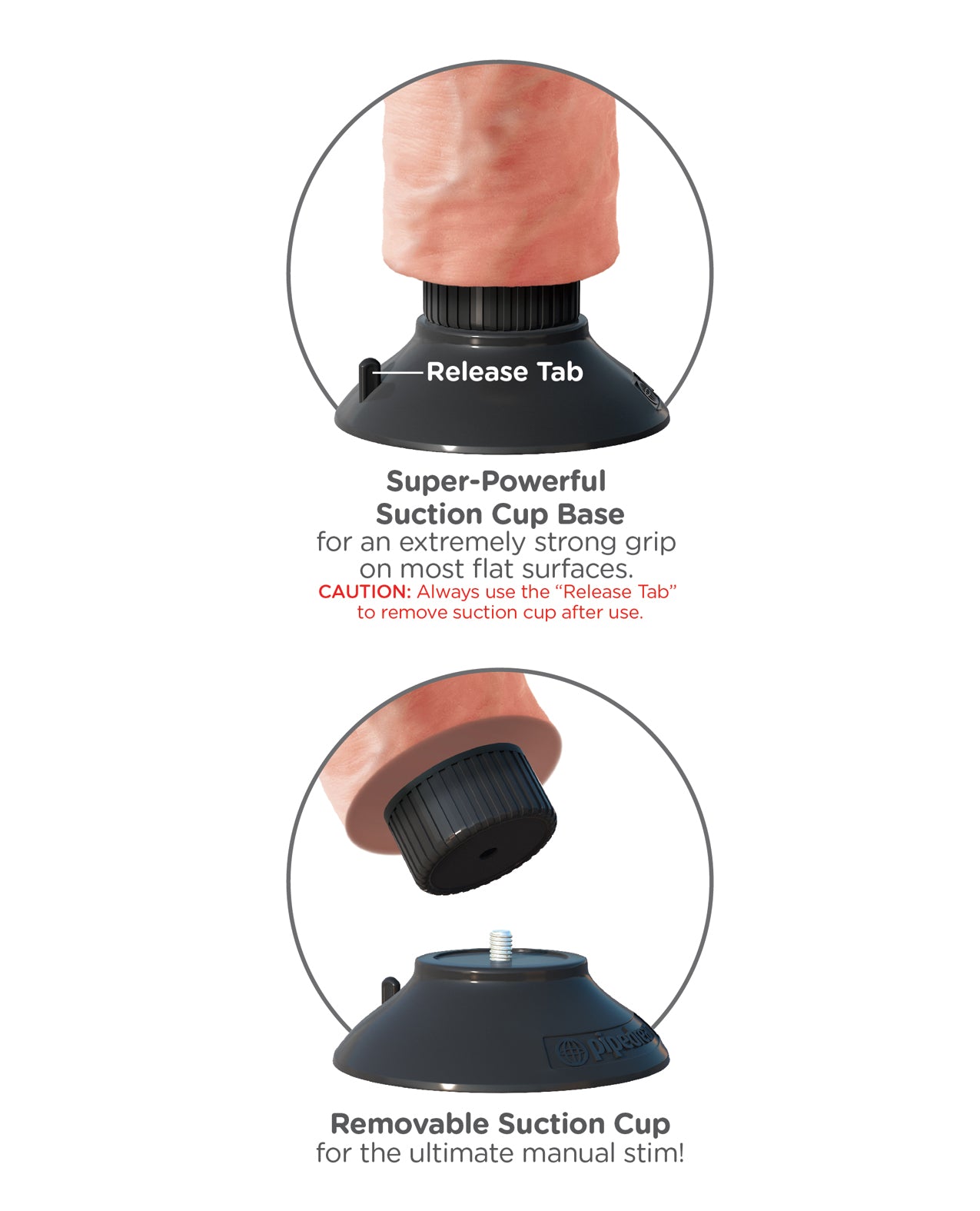 King Cock 6-Inch Realistic Vibrating Dildo with Suction Cup and Posable Shaft