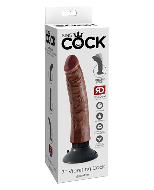 King Cock Vibrating Dong hand-detailed realistic texture flexible spine for lifelike pleasure and hands-free play