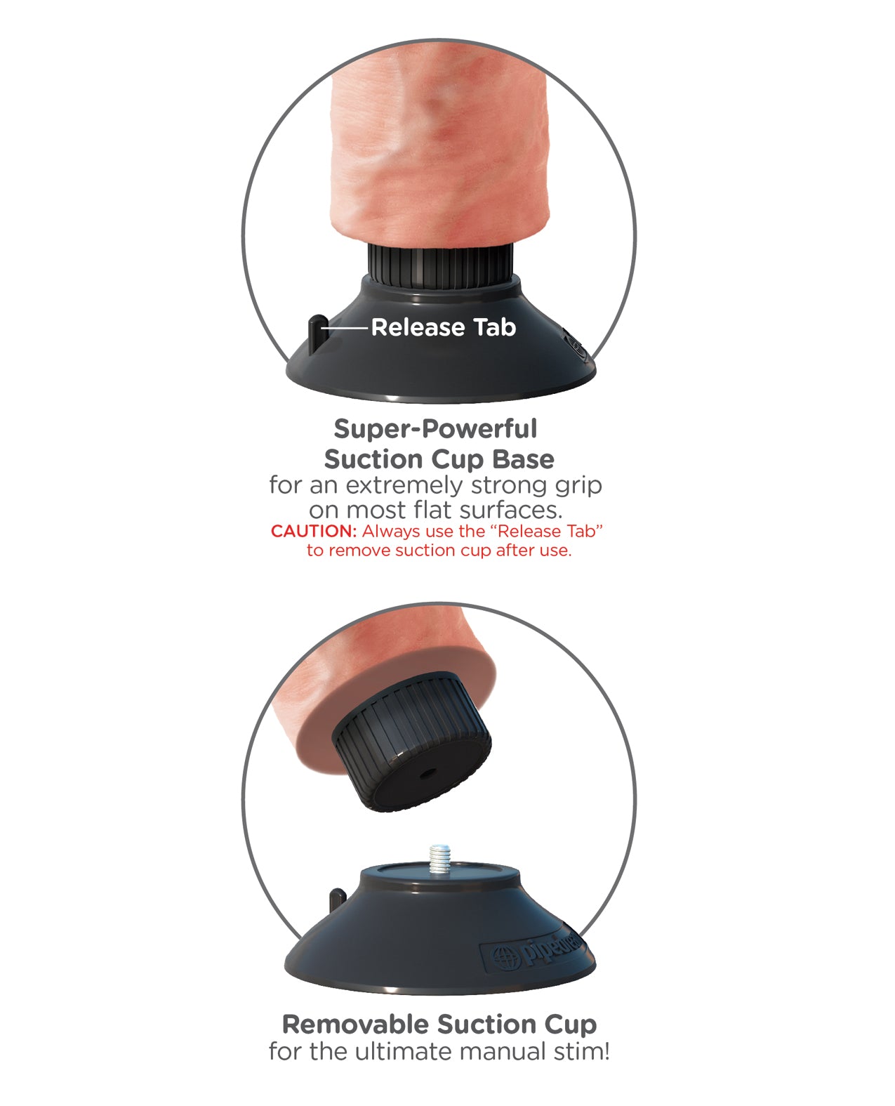 King Cock 10-Inch Vibrating Lifelike Dildo with Poseable Spine