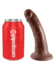 King Cock 6 Inch Realistic Brown Dildo with Suction Cup Base