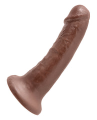 King Cock 6 Inch Realistic Brown Dildo with Suction Cup Base