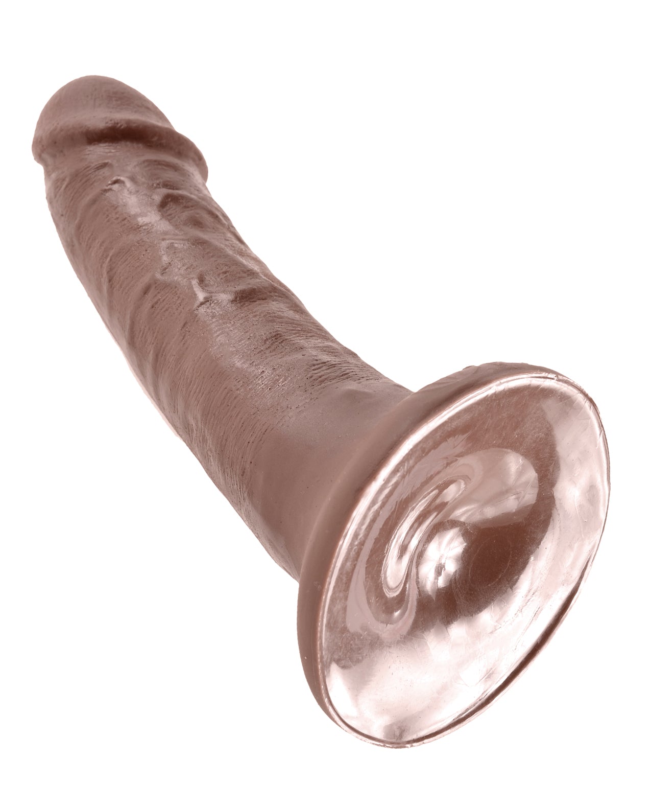 King Cock 6 Inch Realistic Brown Dildo with Suction Cup Base