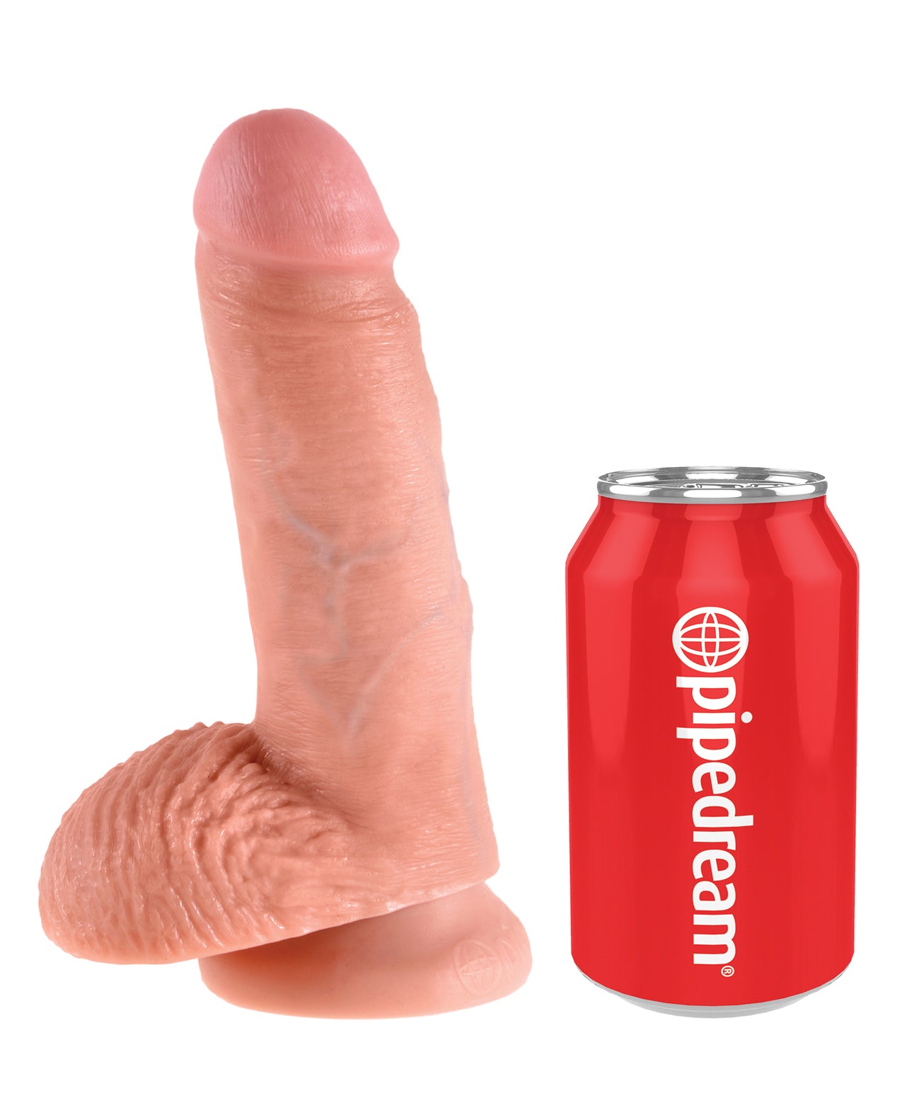 King Cock 7-Inch Realistic Dildo with Balls and Suction Cup Base