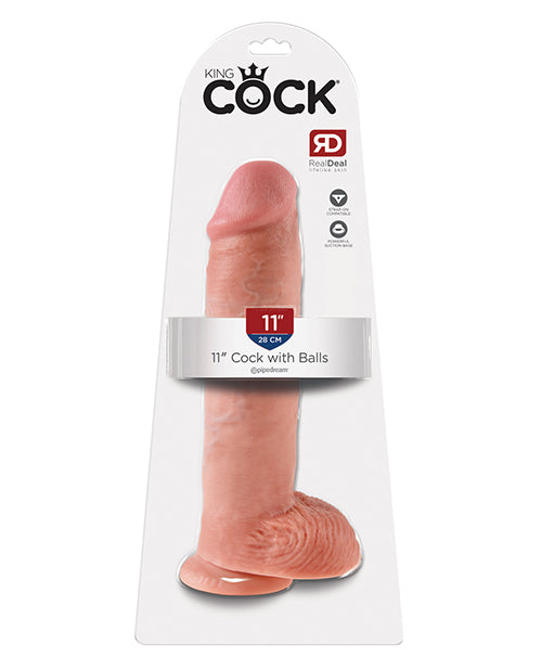 King Cock Dildo Realistic Veins Suction Cup Base with Balls for Lifelike Sensation