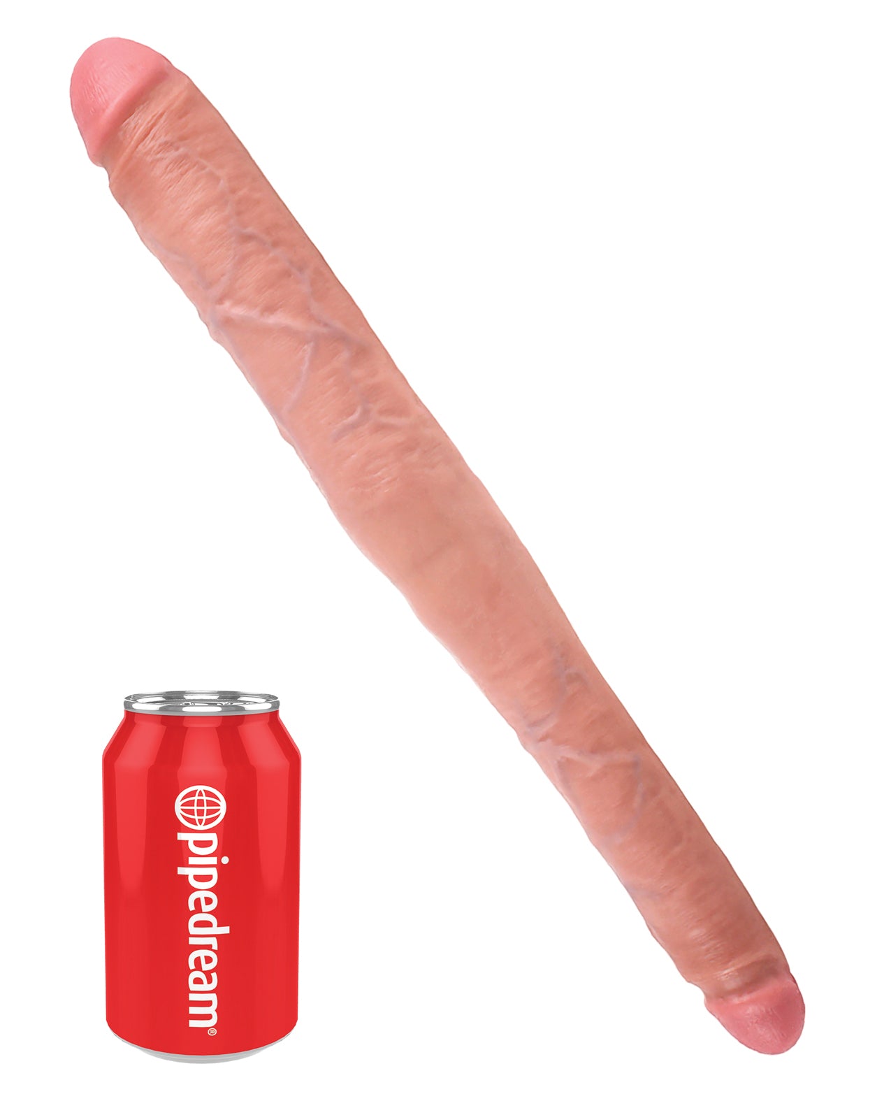 King Cock 16-Inch Tapered Double Dildo in Realistic Flesh Design