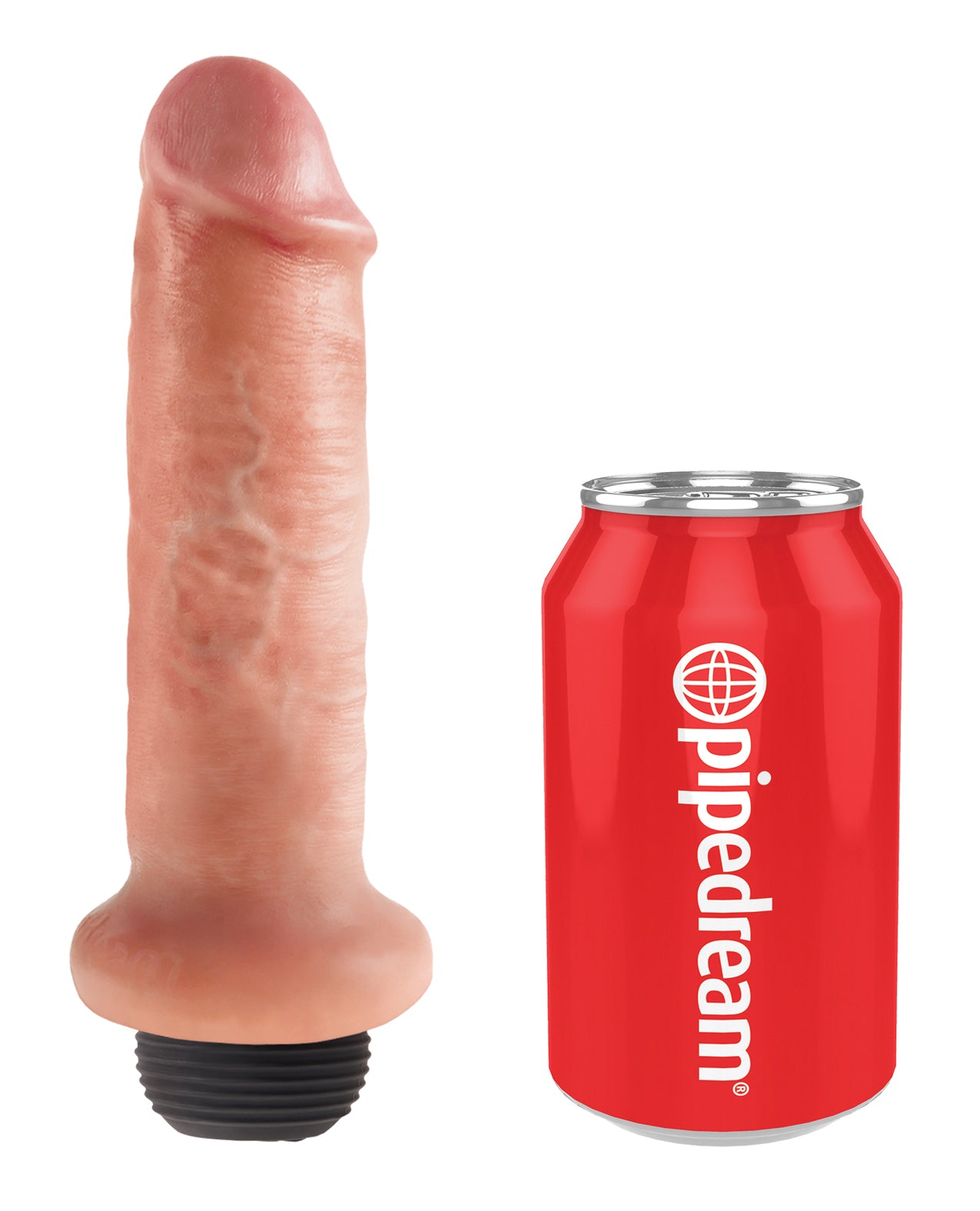 King Cock 6" Squirting Dildo with Realistic Jizzle Juice Bulb