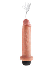 King Cock 7-Inch Squirting Dildo with Realistic Detailing and Cum Play Bulb